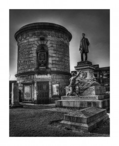 Hume meets Lincoln, Calton Cemetery, Edinburgh