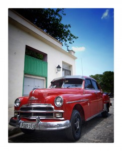 Plymouth in red, Havana, Cuba